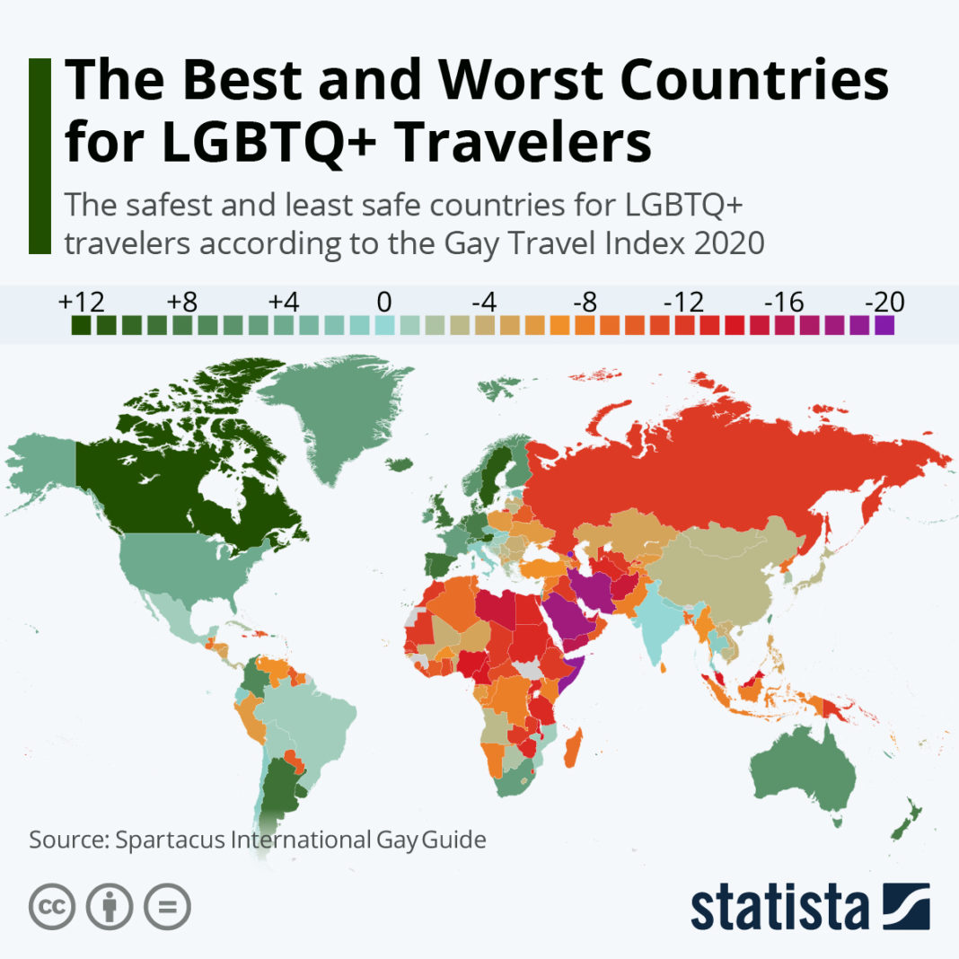 The Best and Worst Countries for LGBTQ+ Travelers Statista LGBTQ