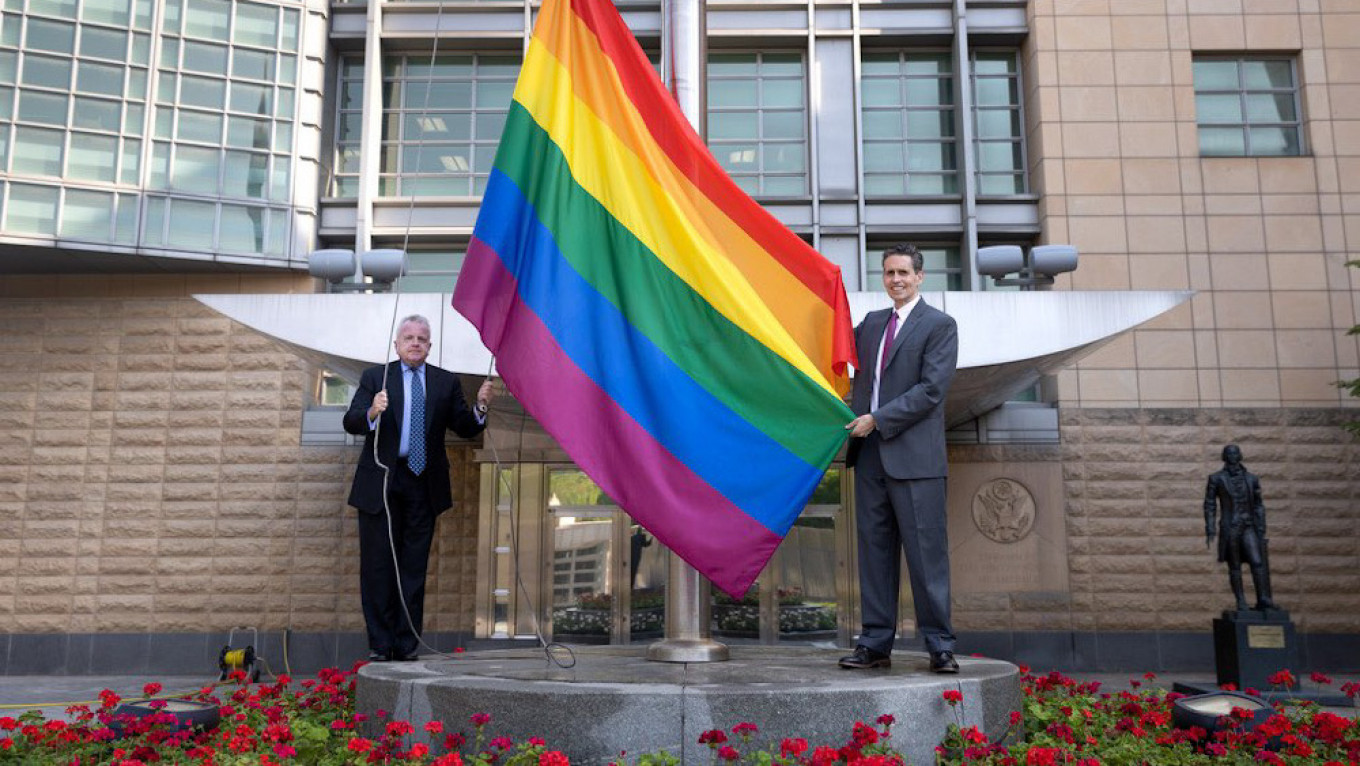 Us Western Embassies Fly Gay Pride Flags In Moscow The Moscow Times Lgbt Breaking News