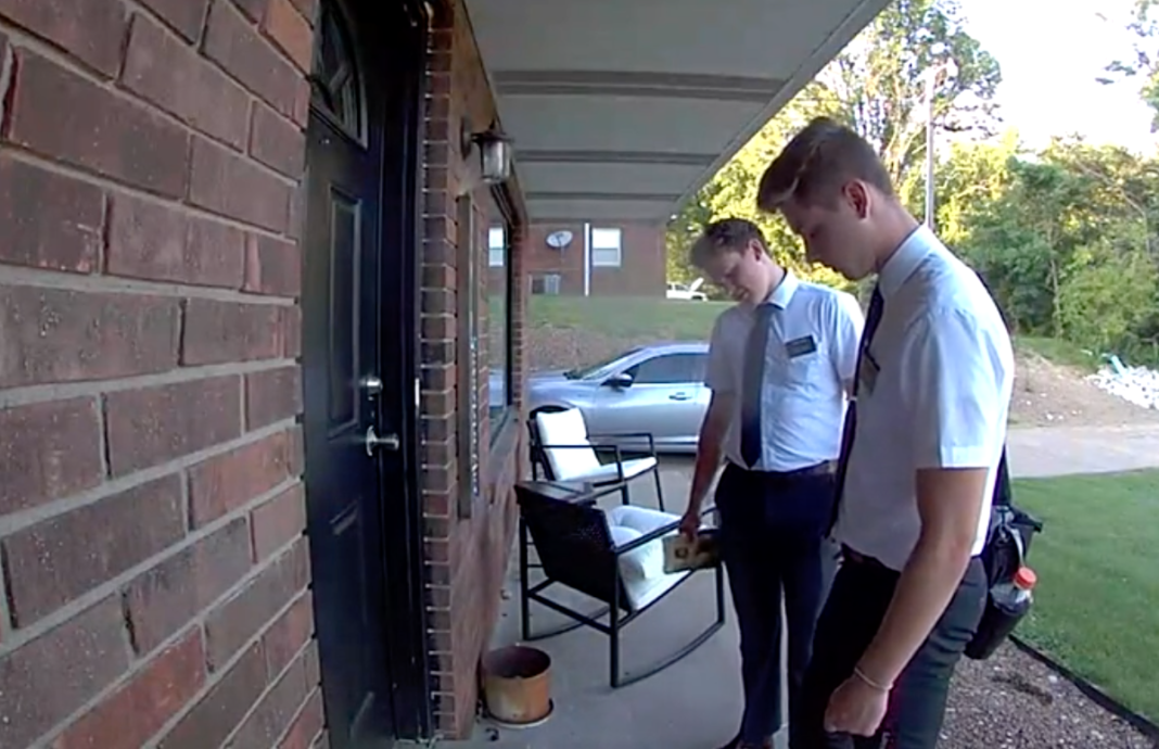 Mormon Missionaries Caught On Video Running Away From A Very Gay