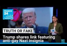 Fact Check: Yes, Trump posted link that included Nazi symbol for gay men in concentration camps - Yahoo