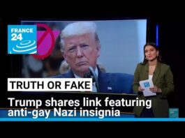 Fact Check: Yes, Trump posted link that included Nazi symbol for gay men in concentration camps - Yahoo