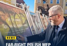 Far-right Polish MEP causes anger by spray painting over LGBT exhibition - TVP World